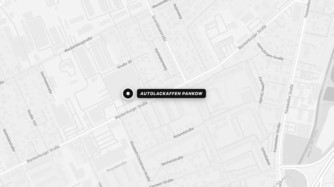 Karte: Autolackaffen Pankow, Blankenburger Straße 85-105, 13156 Berlin
