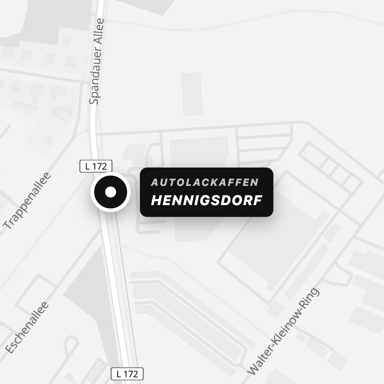 Karte: Autolackaffen Hennigsdorf, Spandauer Allee 9, 16761 Hennigsdorf