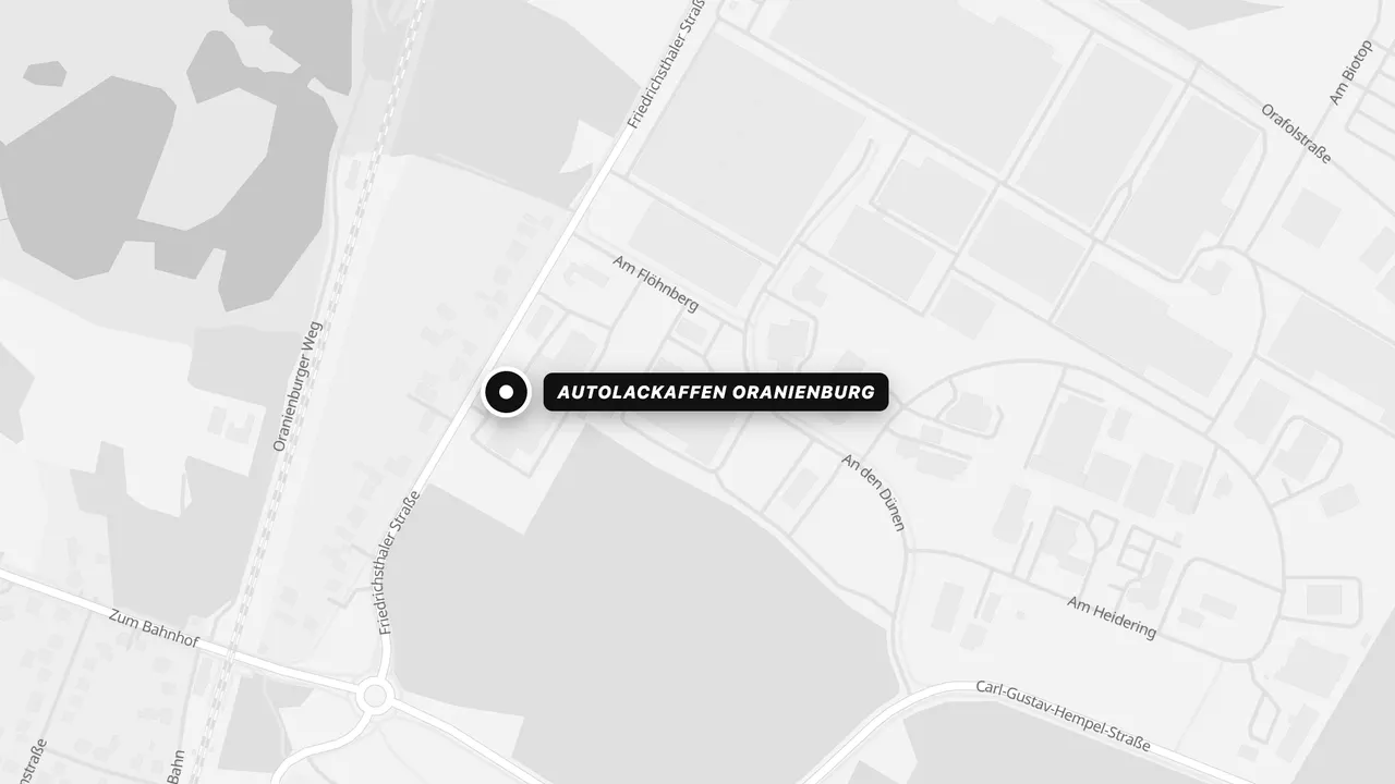 Karte: Autolackaffen Oranienburg, Friedrichsthaler Straße 22, 16515 Oranienburg