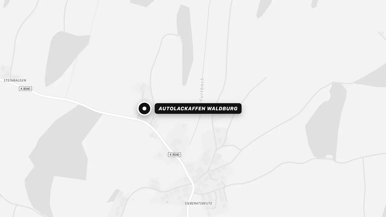 Karte: Autolackaffen Waldburg, Sieberatsreute 95, 88289 Waldburg